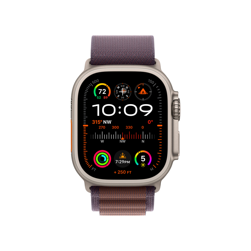 Apple Watch Ultra 2 GPS + Cellular, 49 мм, корпус из титана, ремешок Alpine цвета индиго, размер L