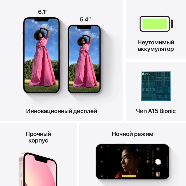 Apple iPhone 13 mini, 512 ГБ, розовый