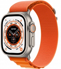 Apple Watch Ultra, 49 мм, корпус из титана, ремешок Alpine оранжевого цвета