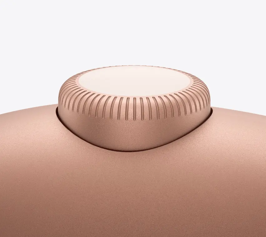 AirPods Max 2, цвет оранжевый (Orange): Digital Crown крупным планом