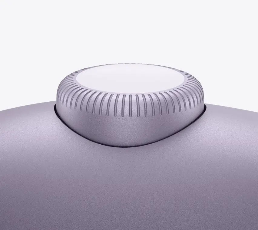 AirPods Max 2, цвет фиолетовый (Purple): Digital Crown крупным планом