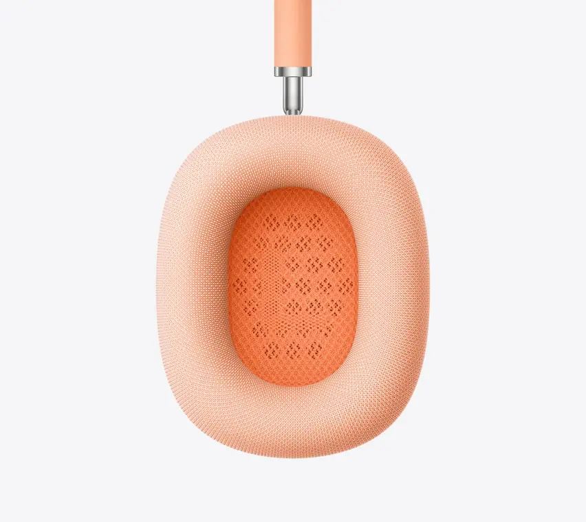 AirPods Max 2, цвет оранжевый (Orange): амбушюр крупным планом