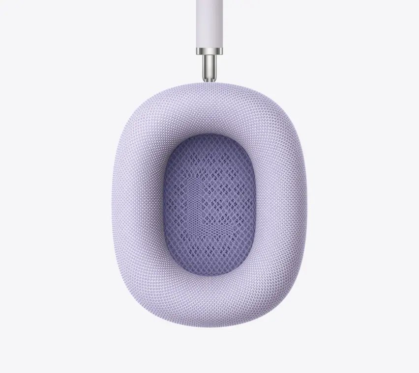 AirPods Max 2, цвет фиолетовый (Purple): амбушюр крупным планом