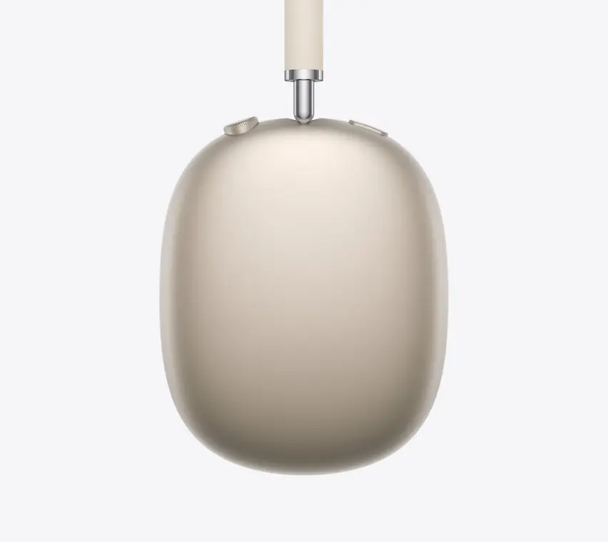 AirPods Max 2, цвет сияющая звезда (Starlight): чашка сбоку