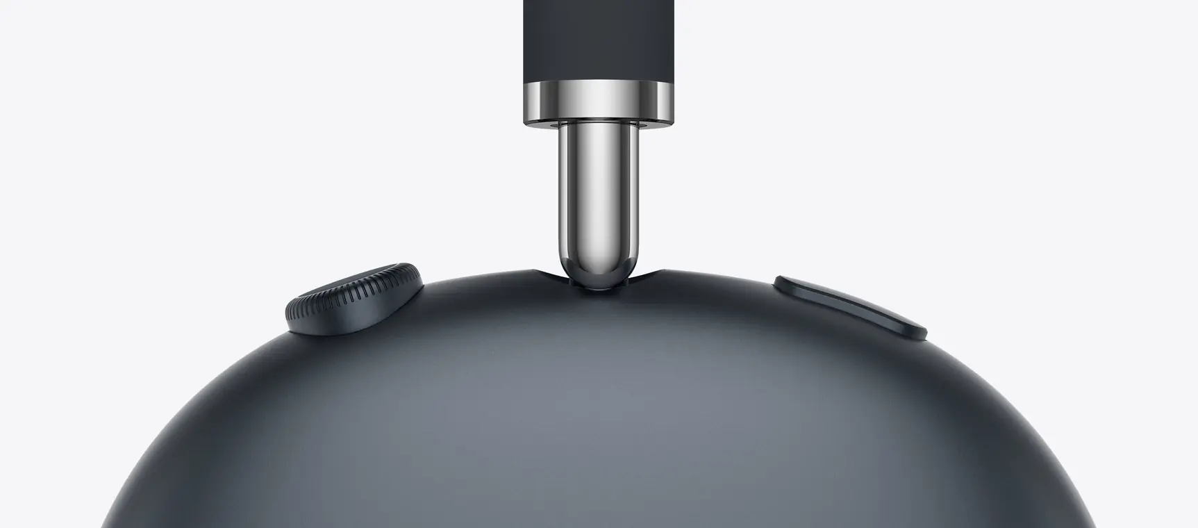 AirPods Max 2, цвет полуночный чёрный (Midnight): телескопическая дужка крупным планом