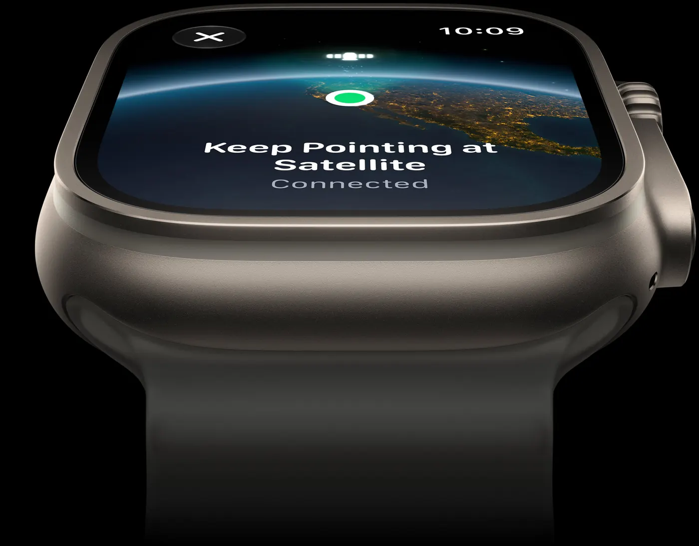 Подключение к спутнику на экране Apple Watch Ultra 4