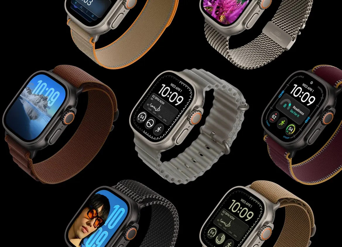 Apple Watch Ultra 4 с разными ремешками и циферблатами