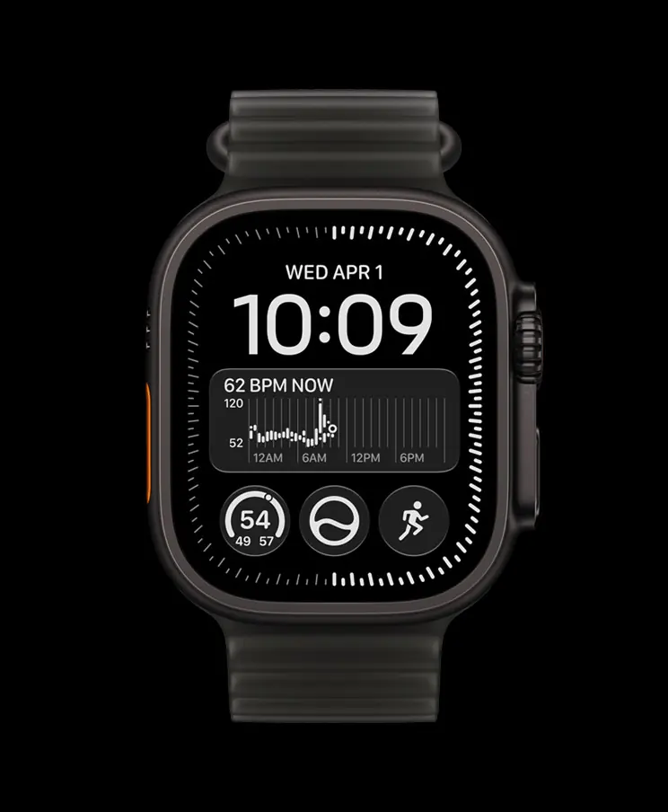 Пульс на циферблате Apple Watch Ultra 4