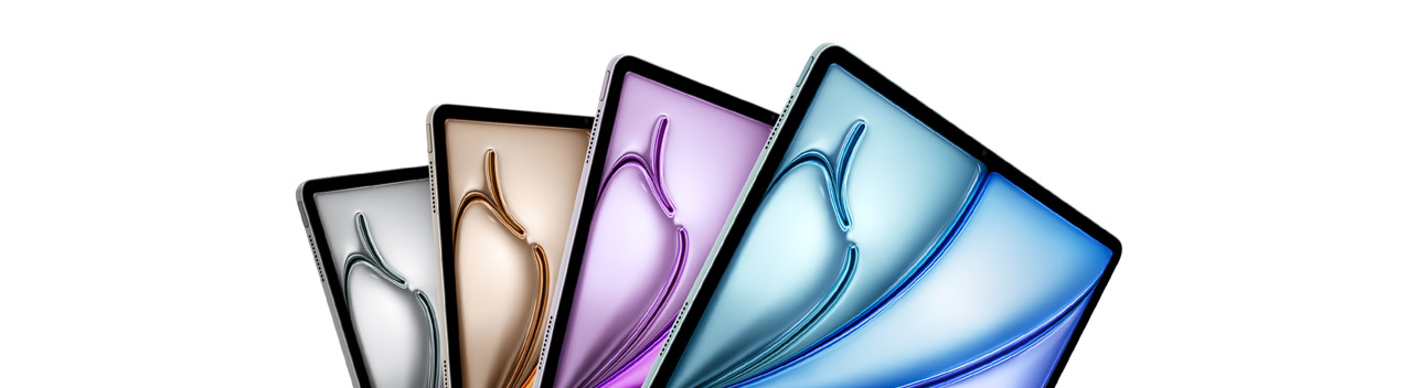 Экраны iPad Air всех четырёх цветов