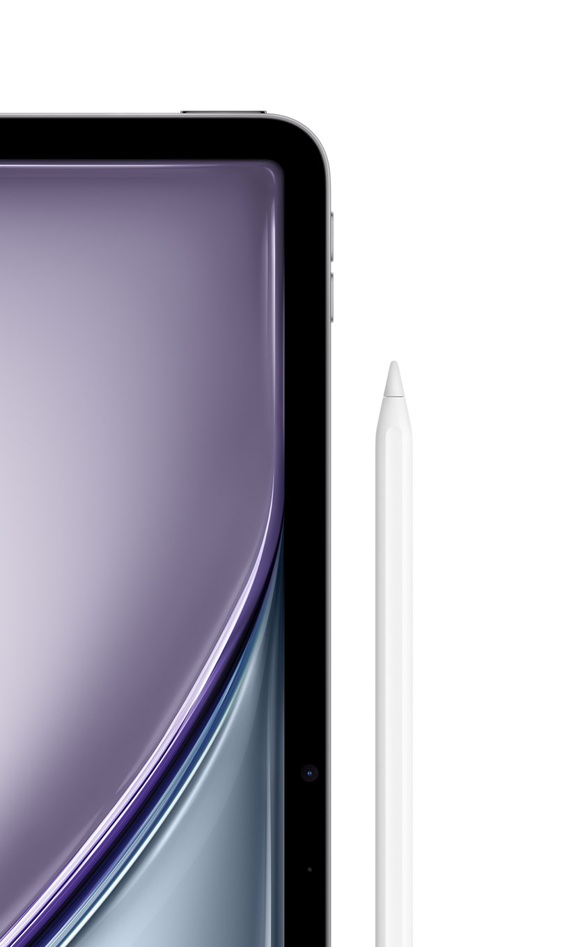 Экран iPad Air серый космос (Space Gray) и Apple Pencil