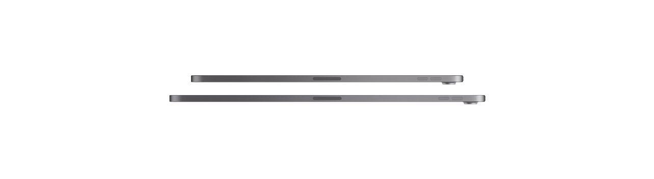 iPad Air серый космос (Space Gray) сбоку