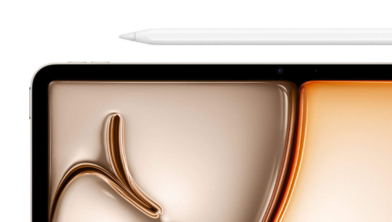 Экран iPad Air сияющая звезда (Starlight) и Apple Pencil