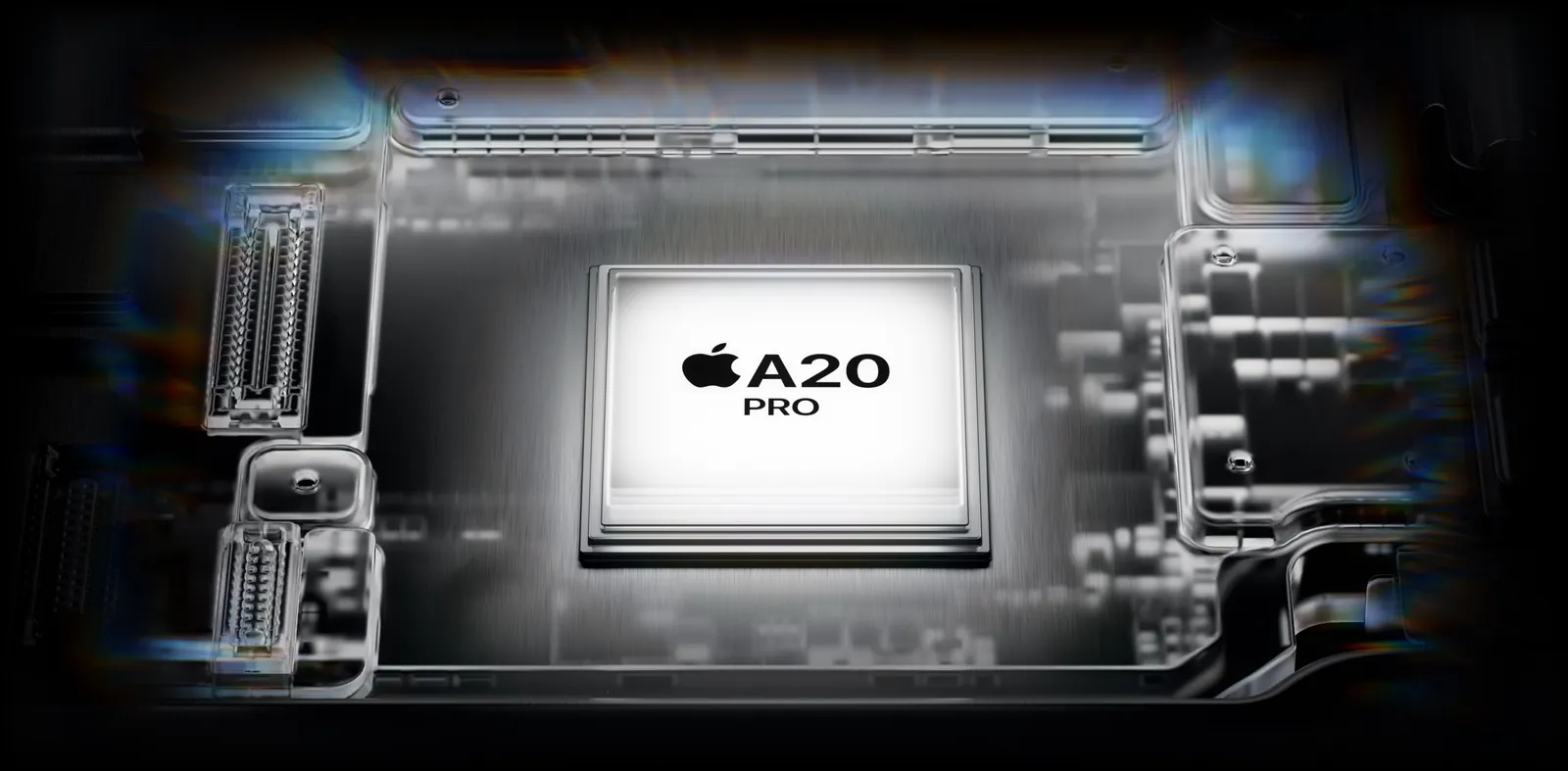 Чип A20 Pro на плате iPhone