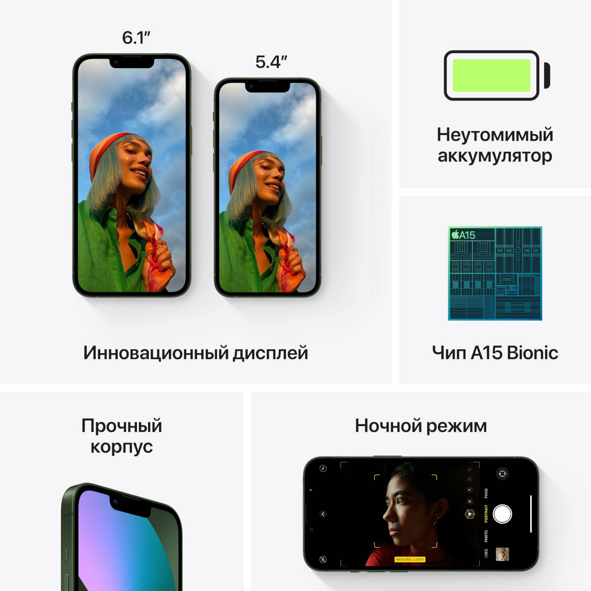 Apple iPhone 13 mini, 512 ГБ, зеленый