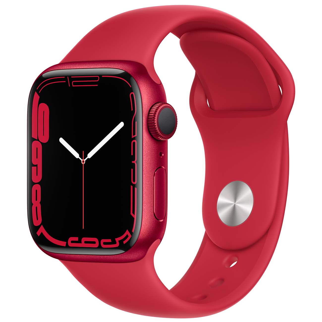 Apple Watch Series 7, 41 мм, корпус из алюминия красного цвета, спортивный ремешок (PRODUCT)RED