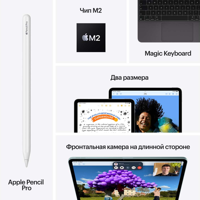 Apple iPad Air 11" (2024) Wi-Fi + Cellular 1 ТБ, синий