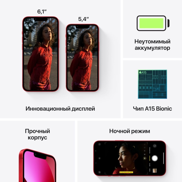 Apple iPhone 13 mini, 128 ГБ, (PRODUCT)RED