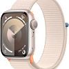 Apple Watch Series 9, 41mm, корпус из алюминия цвета «сияющая звезда», ремешок Sport Loop цвета «сияющая звезда»