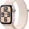 Apple Watch SE 2023, 40 мм, корпус из алюминия цвета «сияющая звезда», ремешок нейлон цвета «сияющая звезда»
