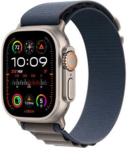 Apple Watch Ultra 2 GPS + Cellular, 49mm, корпус из титана, ремешок Alpine синего цвета, размер M