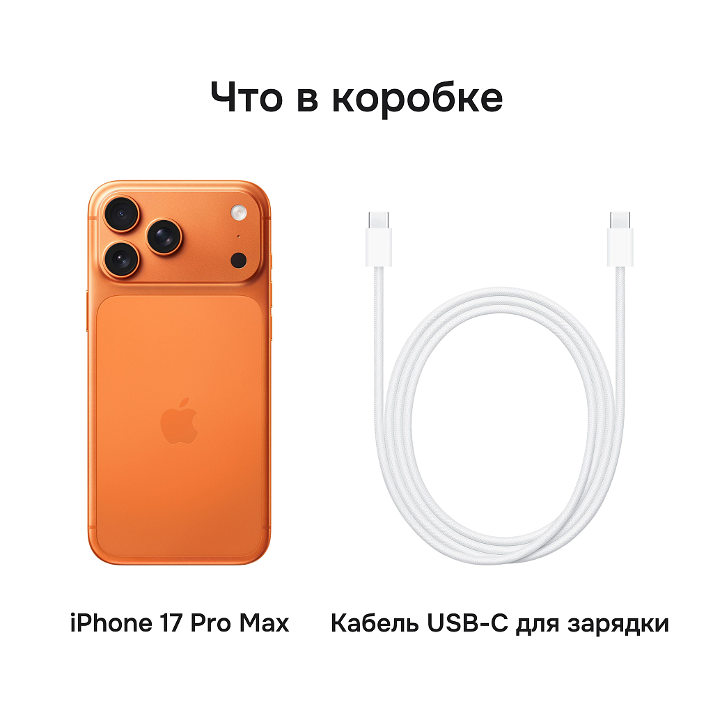 Смартфон Apple iPhone 17 Pro Max 512 ГБ («Космический оранжевый» | Cosmic Orange)