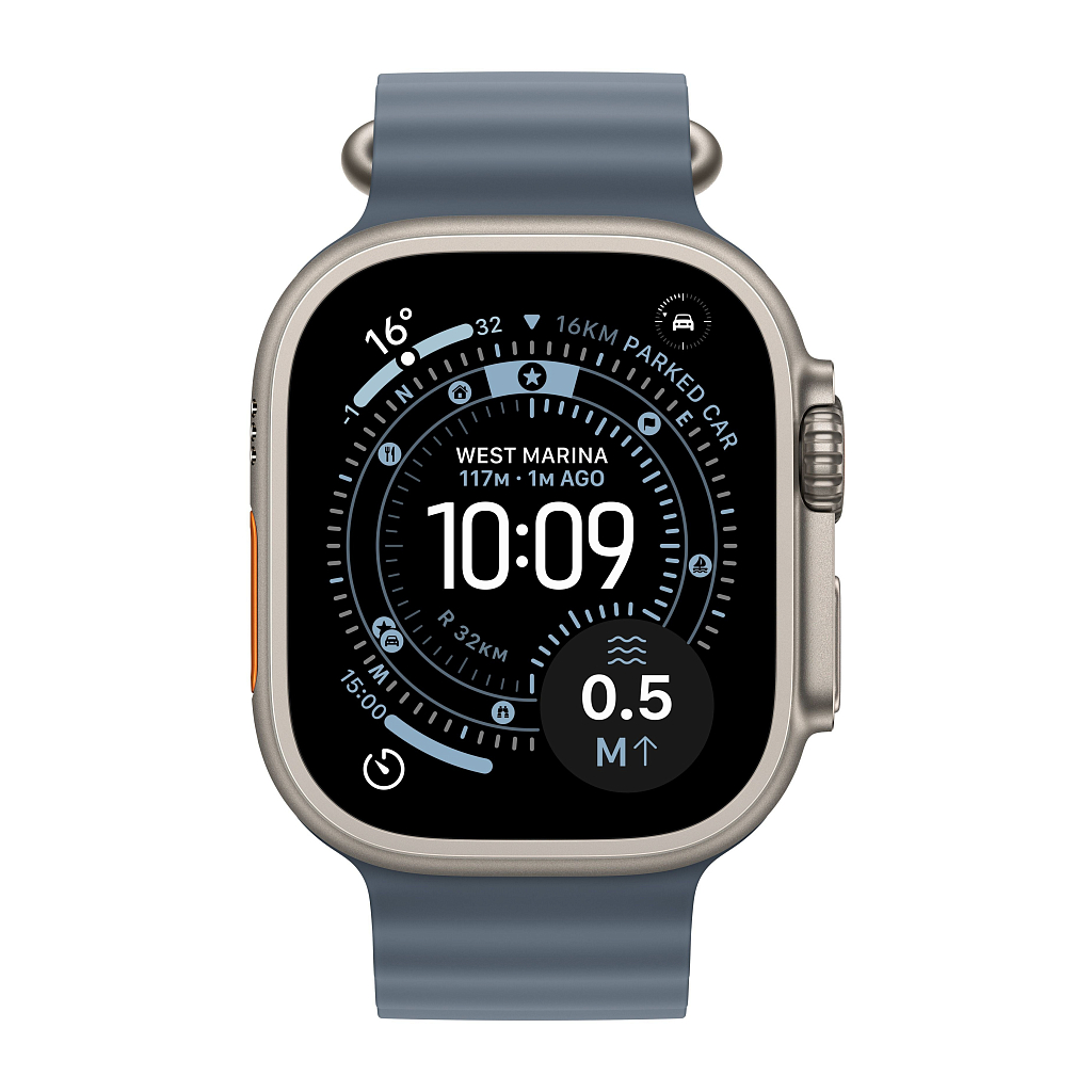 Умные часы Apple Watch Ultra 3, 49 мм, Natural Titanium Anchor Blue Ocean Band