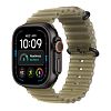 Часы Apple Watch Ultra 4 GPS 49 мм, корпус чёрный титан (Black Titanium), ремешок Ocean, цвет: полупрозрачный зелёный (Translucent Kelp)