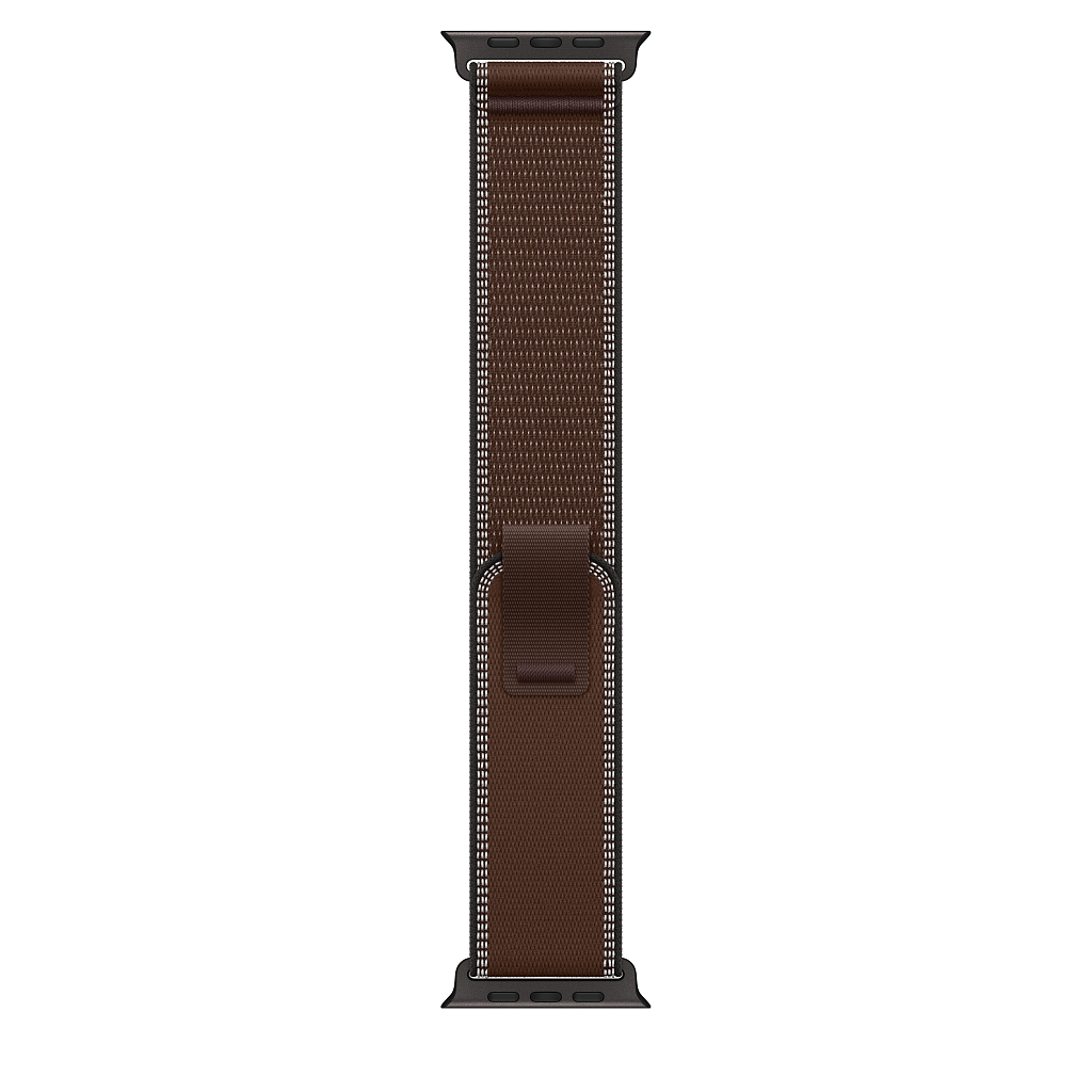 Часы Apple Watch Ultra 4 GPS 49 мм, корпус чёрный титан (Black Titanium), ремешок Trail, цвет: тёмно-коричневый (Dark Umber), размер: S/M