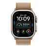 Часы Apple Watch Ultra 4 GPS 49 мм, корпус натуральный титан (Natural Titanium), ремешок Trail, цвет: бежевый (Sand), размер: M/L