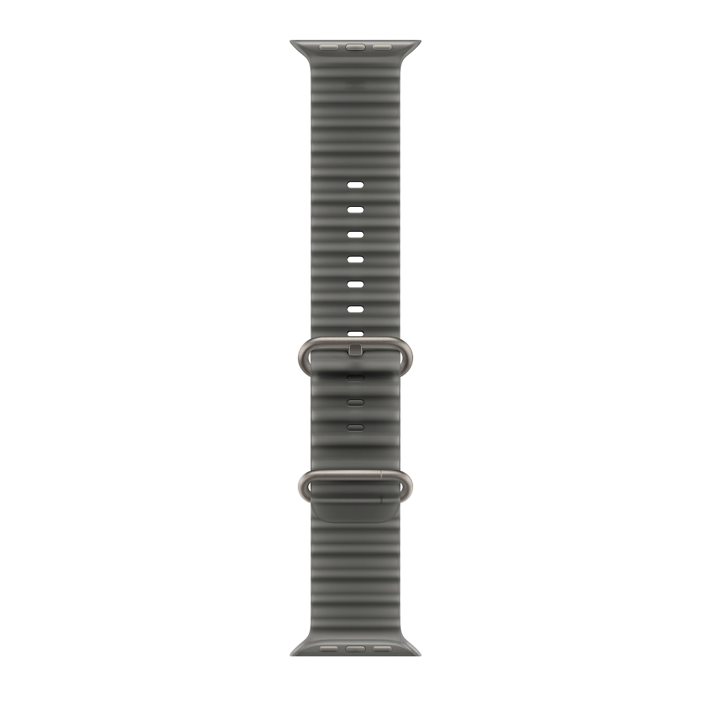 Часы Apple Watch Ultra 4 GPS 49 мм, корпус натуральный титан (Natural Titanium), ремешок Ocean, цвет: полупрозрачный чёрный (Translucent Black)