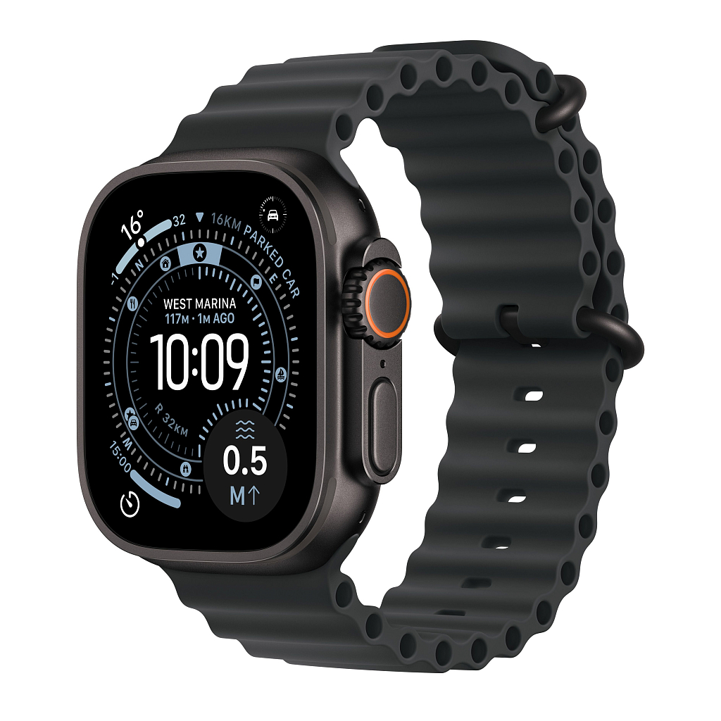 Умные часы Apple Watch Ultra 3, 49 мм, Black Titanium Black Ocean Band