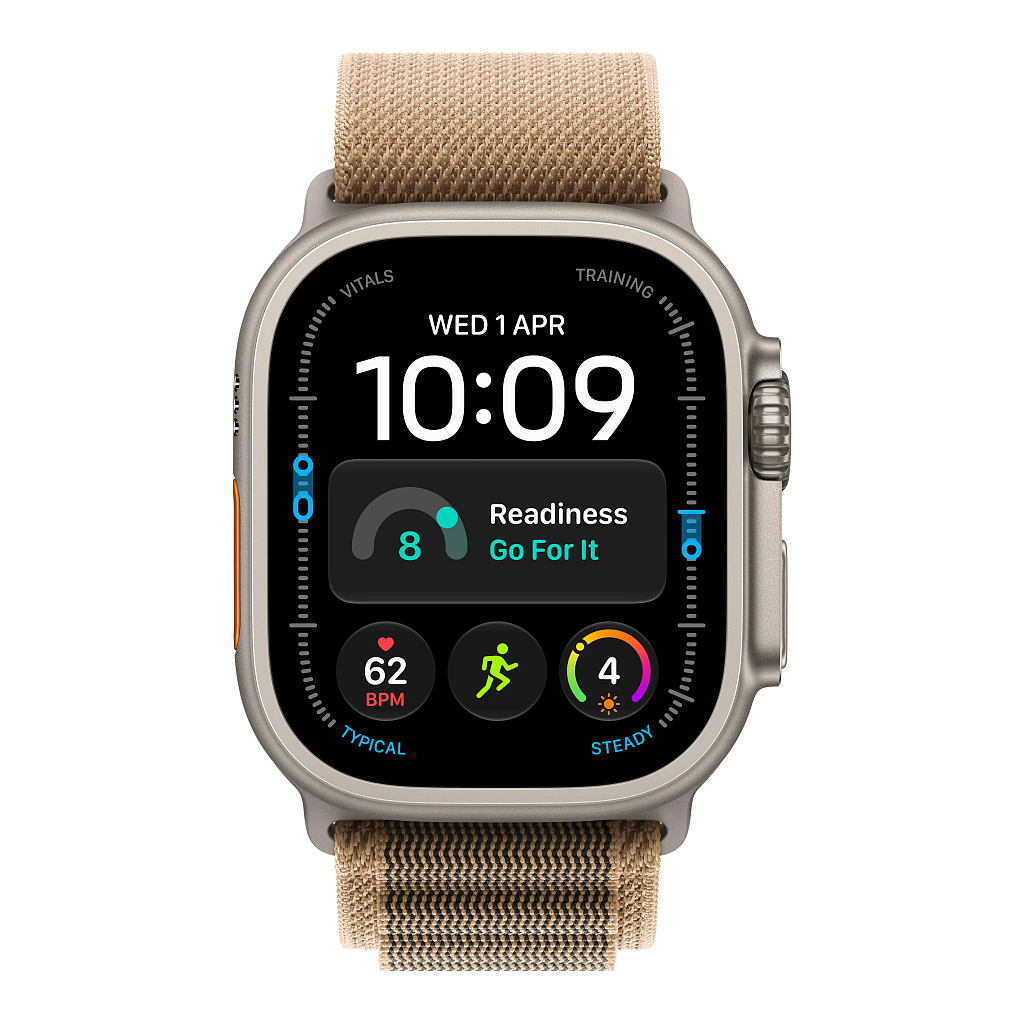 Часы Apple Watch Ultra 4 GPS 49 мм, корпус натуральный титан (Natural Titanium), ремешок Alpine, цвет: пустынный (Desert), размер: M