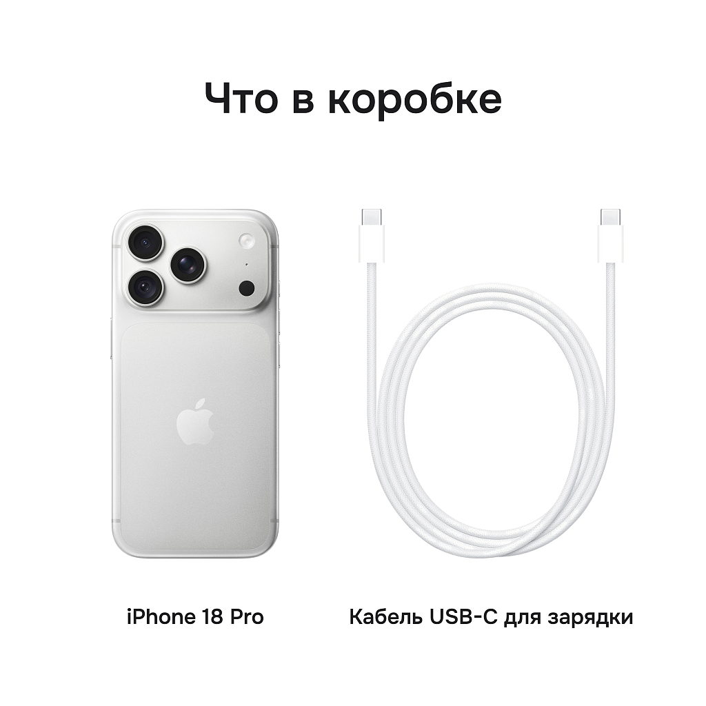 Телефон Apple iPhone 18 Pro 2 ТБ, цвет: серебристый (Silver)