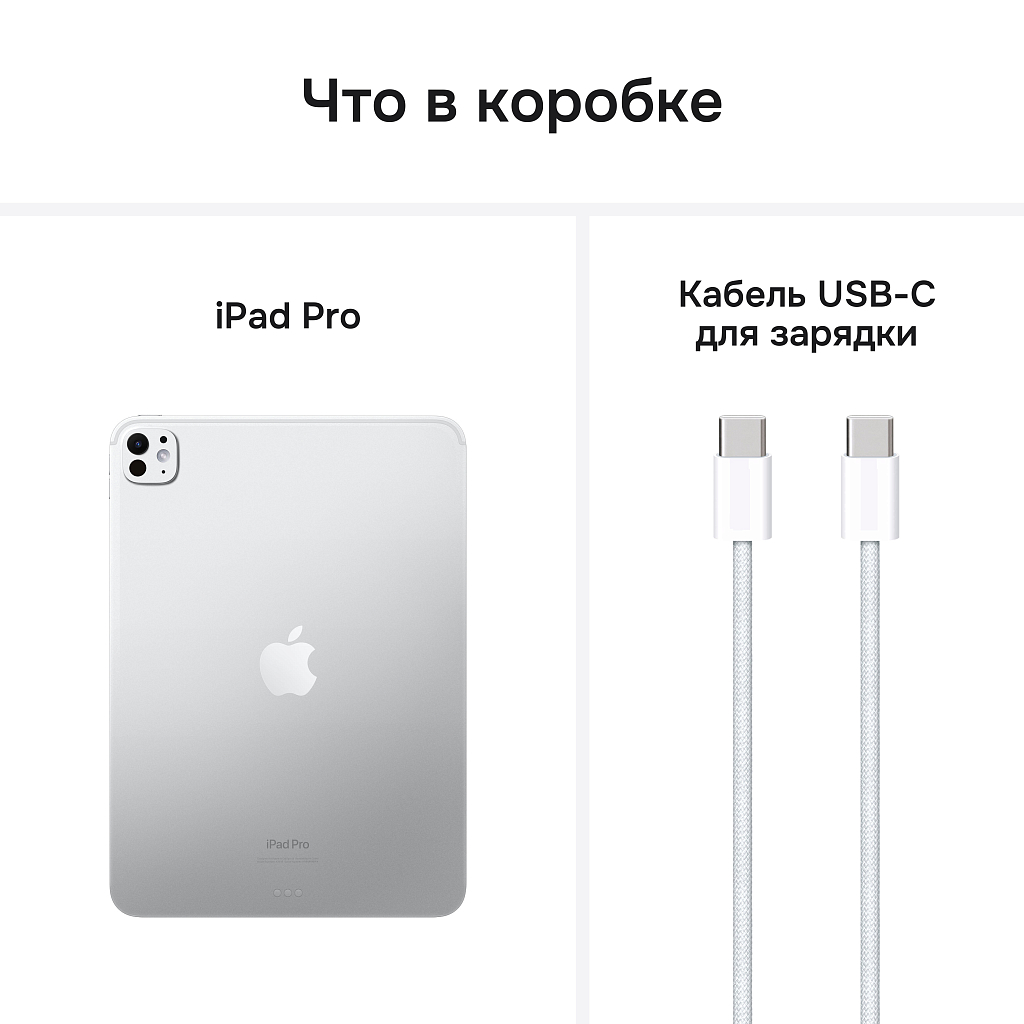 Apple iPad Pro 11" (2024) Wi-Fi 256 ГБ, серебристый
