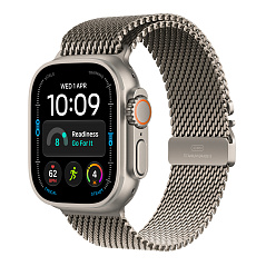 Часы Apple Watch Ultra 4 GPS 49 мм, корпус натуральный титан (Natural Titanium), миланский сетчатый браслет, цвет: натуральный титан (Natural Titanium), размер: S