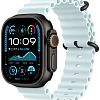 Apple Watch Ultra 2 (2024) GPS + Cellular, 49 мм, корпус из черного титана, ремешок Ocean цвета ледяной голубой
