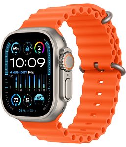 Apple Watch Ultra 2 GPS + Cellular, 49mm, корпус из титана, ремешок Ocean оранжевого цвета