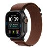 Часы Apple Watch Ultra 4 GPS 49 мм, корпус чёрный титан (Black Titanium), ремешок Alpine, цвет: бордовый (Burgundy), размер: S