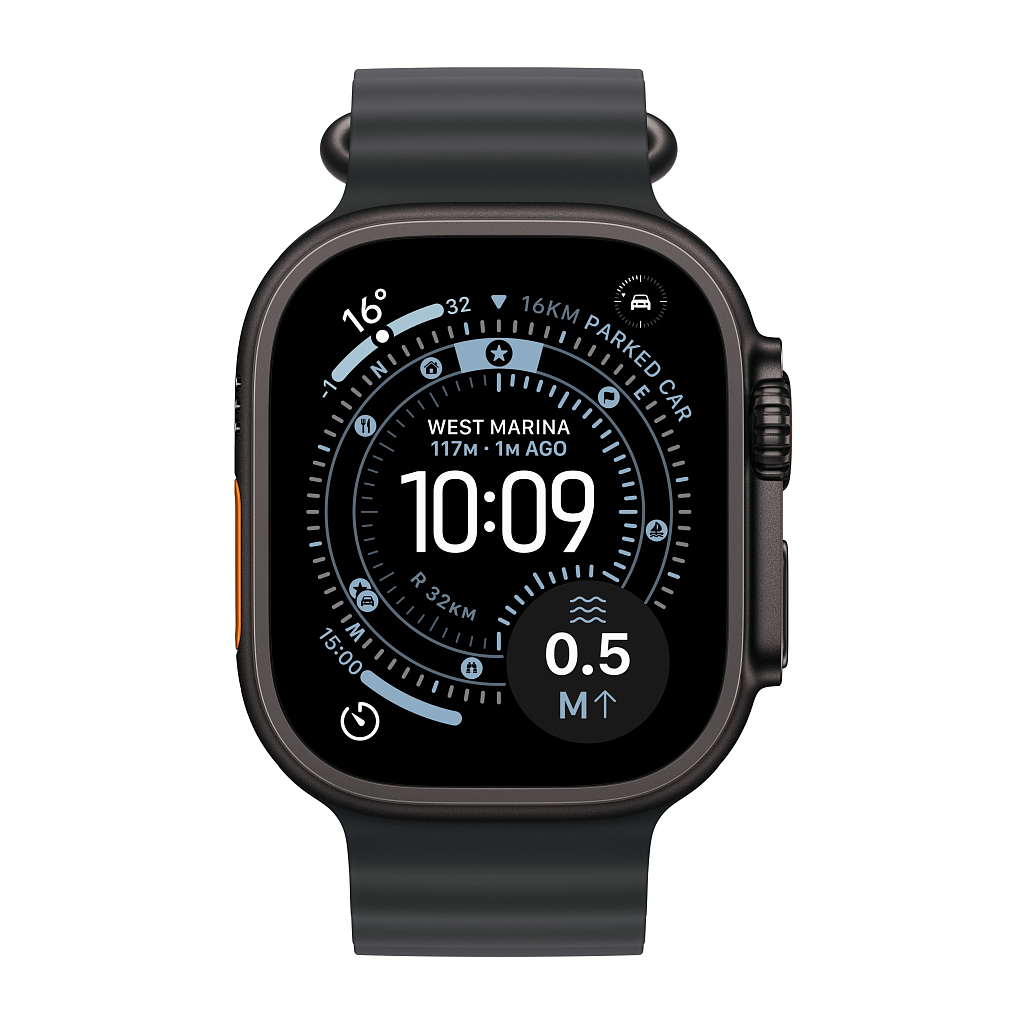 Умные часы Apple Watch Ultra 3, 49 мм, Black Titanium Black Ocean Band