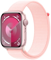 Apple Watch Series 9, 41 мм, корпус из алюминия розового цвета, ремешок Sport Loop нежно-розового цвета
