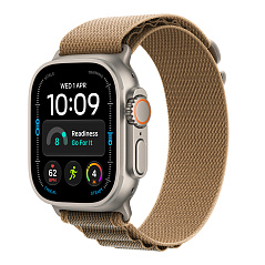 Часы Apple Watch Ultra 4 GPS 49 мм, корпус натуральный титан (Natural Titanium), ремешок Alpine, цвет: пустынный (Desert), размер: S