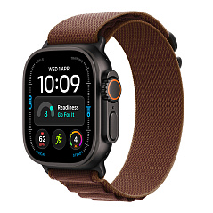 Часы Apple Watch Ultra 4 GPS 49 мм, корпус чёрный титан (Black Titanium), ремешок Alpine, цвет: бордовый (Burgundy), размер: L