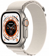 Apple Watch Ultra, 49 мм, корпус из титана, ремешок Alpine цвета «сияющая звезда»