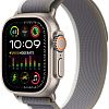 Apple Watch Ultra 2 GPS + Cellular, 49mm, корпус из титана, ремешок Trail зеленого/серого цвета, размер S/M