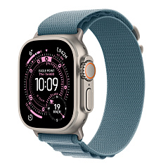 Умные часы Apple Watch Ultra 3, 49 мм, Natural Titanium Light Blue Alpine Loop S