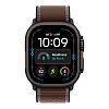 Часы Apple Watch Ultra 4 GPS 49 мм, корпус чёрный титан (Black Titanium), ремешок Trail, цвет: тёмно-коричневый (Dark Umber), размер: S/M