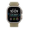 Часы Apple Watch Ultra 4 GPS 49 мм, корпус натуральный титан (Natural Titanium), ремешок Ocean, цвет: полупрозрачный зелёный (Translucent Kelp)