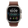 Часы Apple Watch Ultra 4 GPS 49 мм, корпус натуральный титан (Natural Titanium), ремешок Alpine, цвет: бордовый (Burgundy), размер: L
