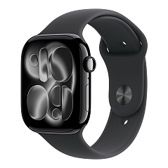 Умные часы Apple Watch Series 11 46mm Jet Black Aluminum Case with Black Sport Band - S/M