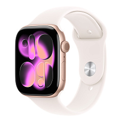 Умные часы Apple Watch Series 11 42mm Rose Gold Aluminum Case with Light Blush Sport Band - M/L